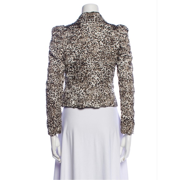 Vintage Early 2000’s Vivienne Tam Silk Black/White Animal Print Blazer Jacket 2 - Picture 6 of 16